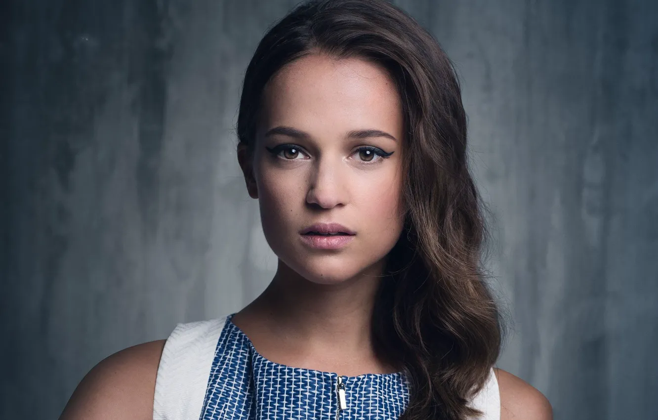 Photo wallpaper look, girl, face, sweetheart, portrait, Alicia Vikander