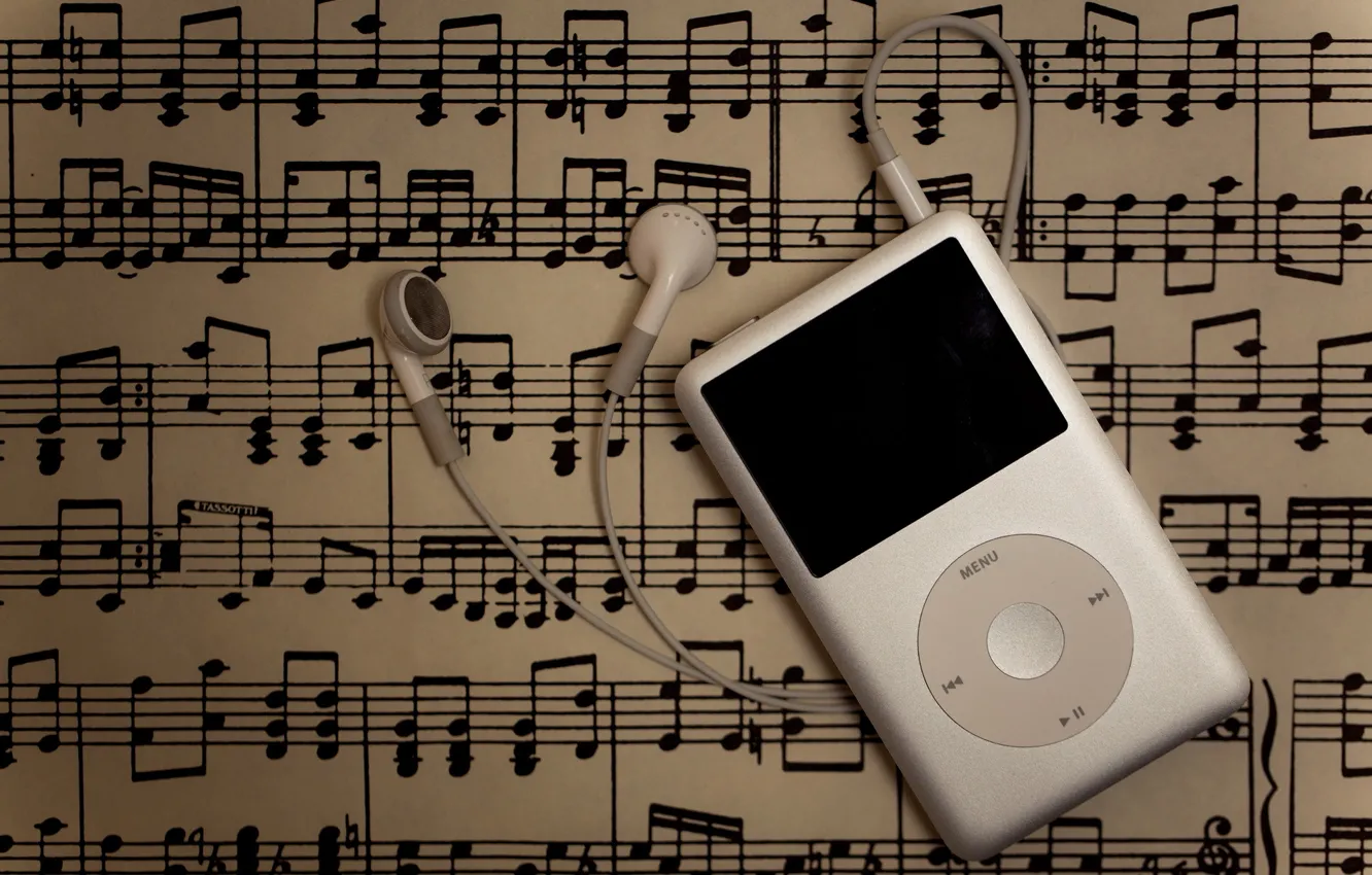 Photo wallpaper iPod, music, musical notes