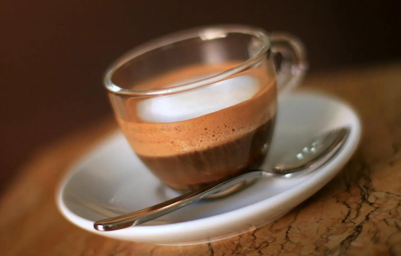 Photo wallpaper foam, coffee, spoon, Cup, saucer, aroma, coffee