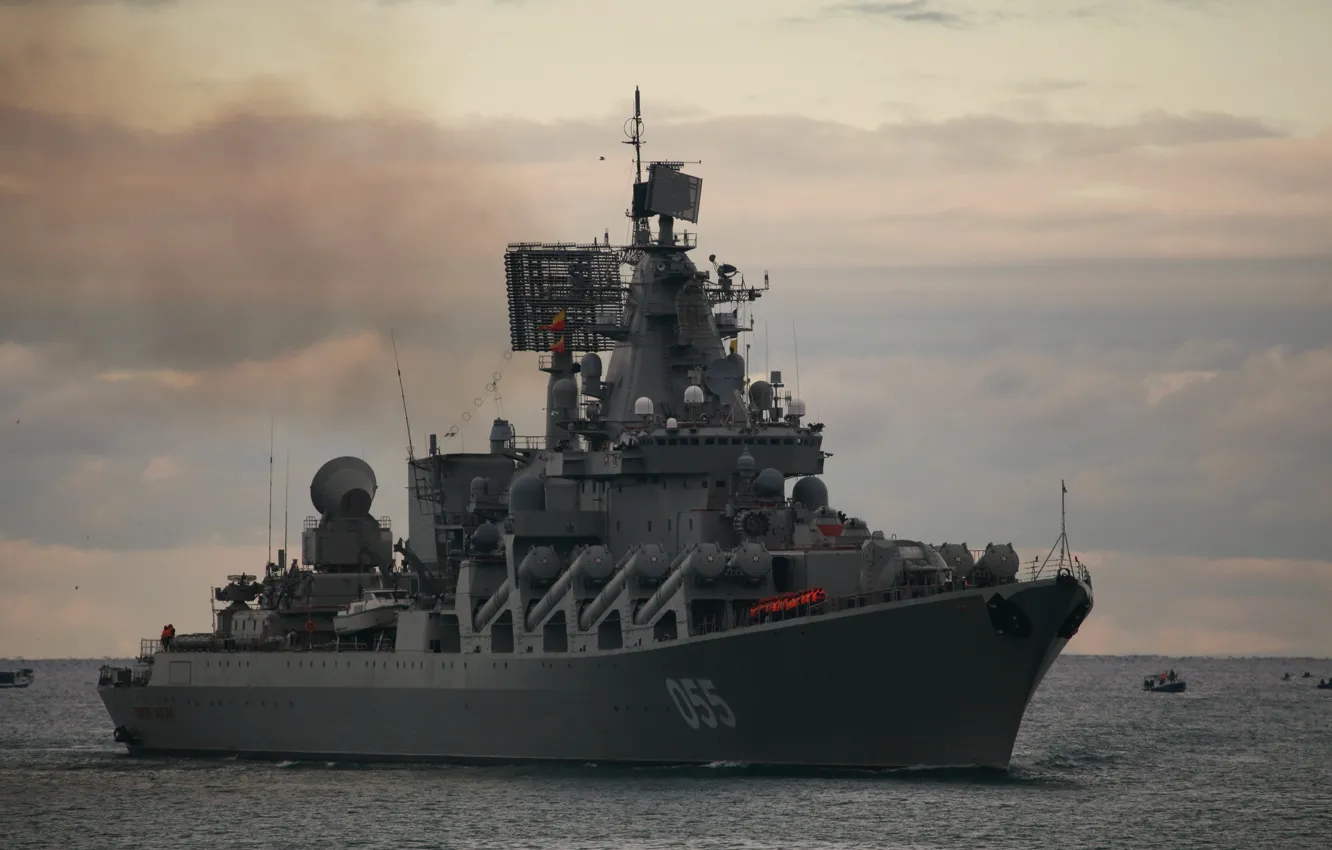 Photo wallpaper cruiser, rocket, Marshal Ustinov