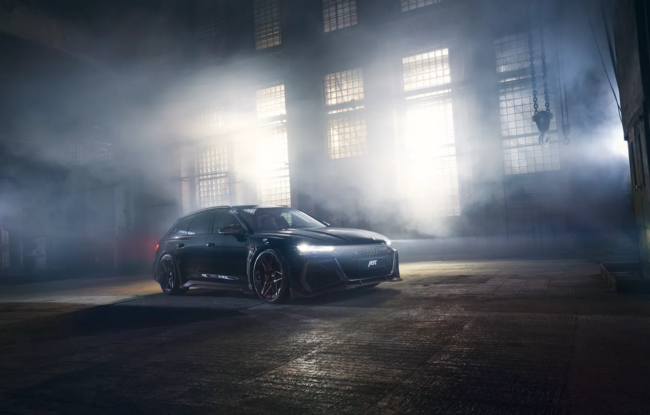 Photo wallpaper Audi, light, blue, ABBOT, RS6