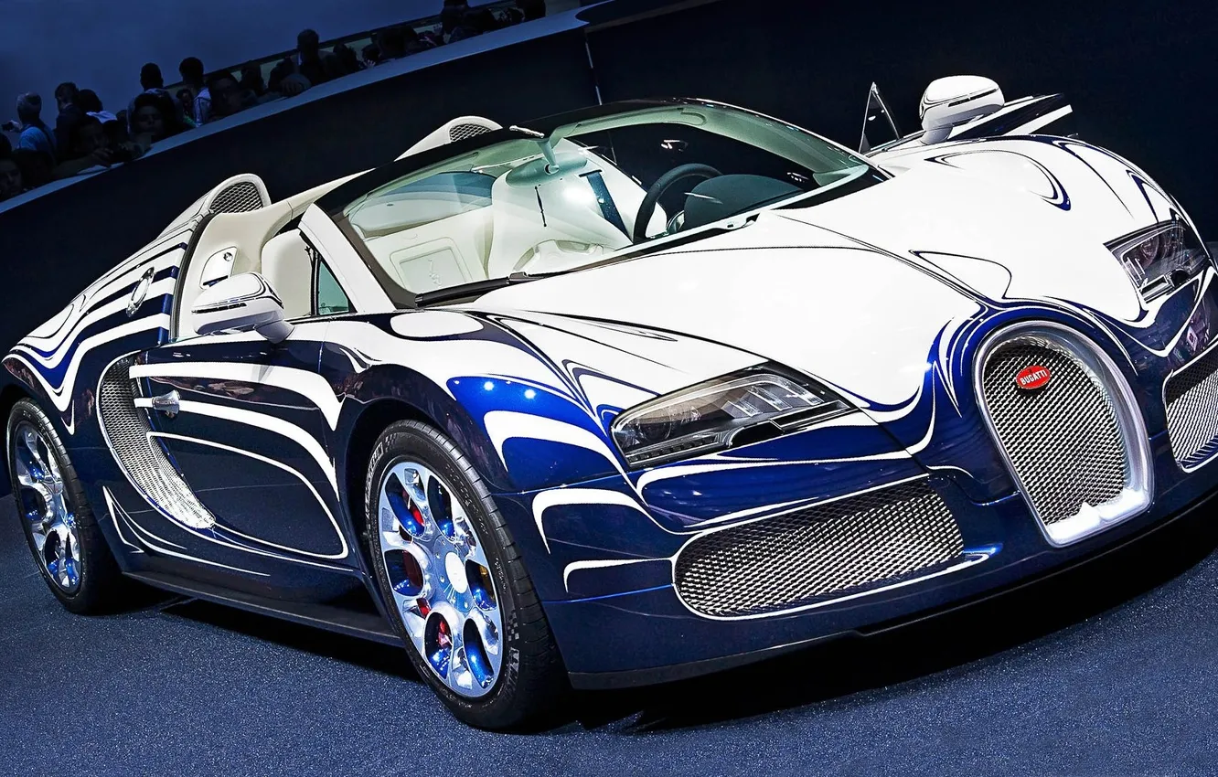 Photo wallpaper auto, blue, Bugatti