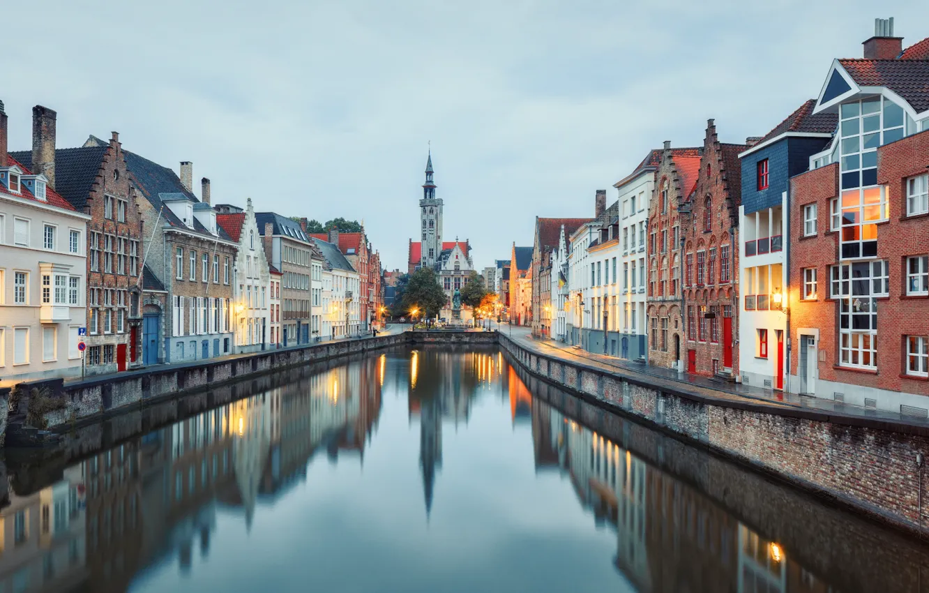 Photo wallpaper city, Holland, water