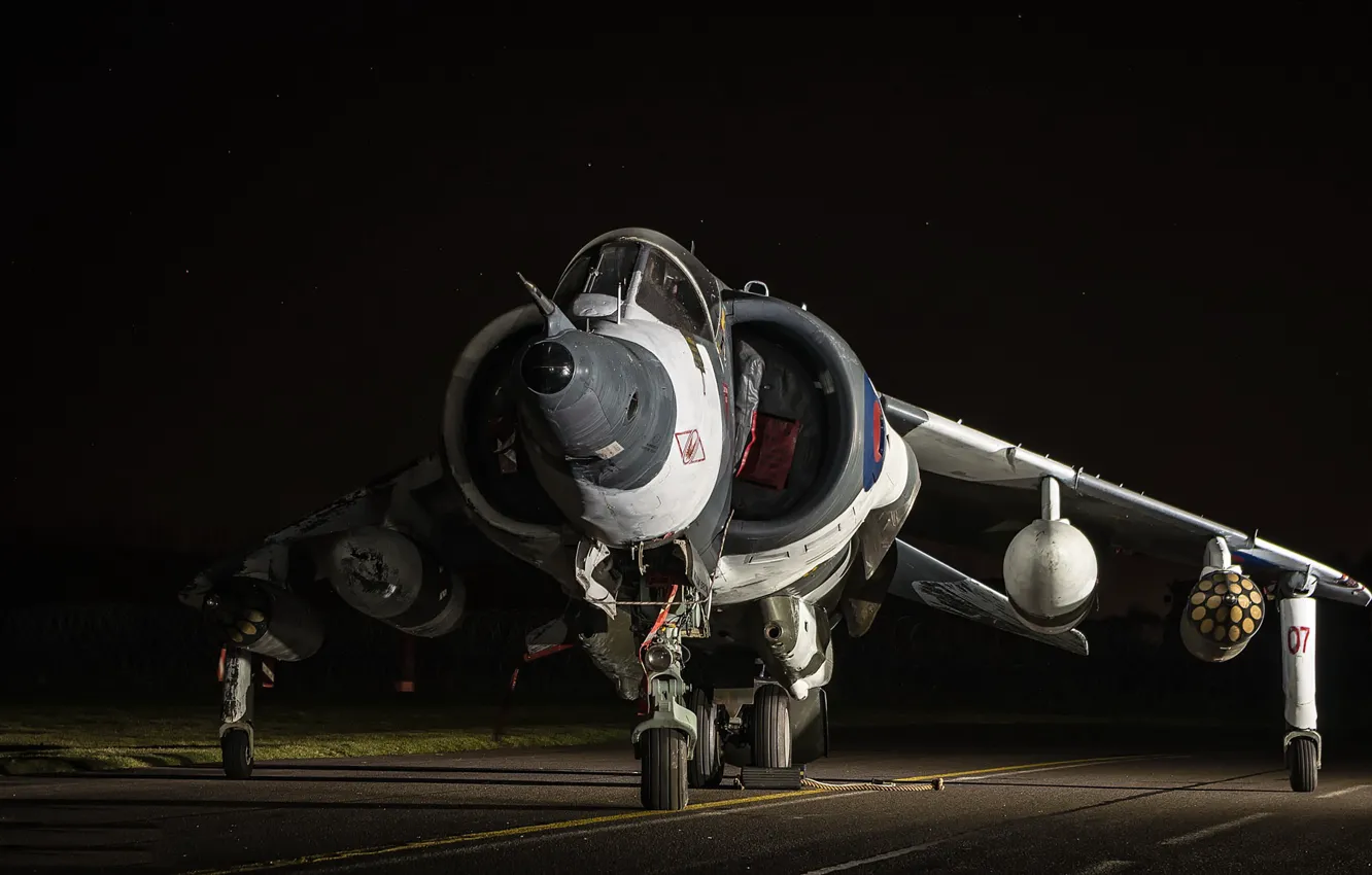 Photo wallpaper weapons, the plane, RAF Harrier GR.3 XZ991, RAF Cosford