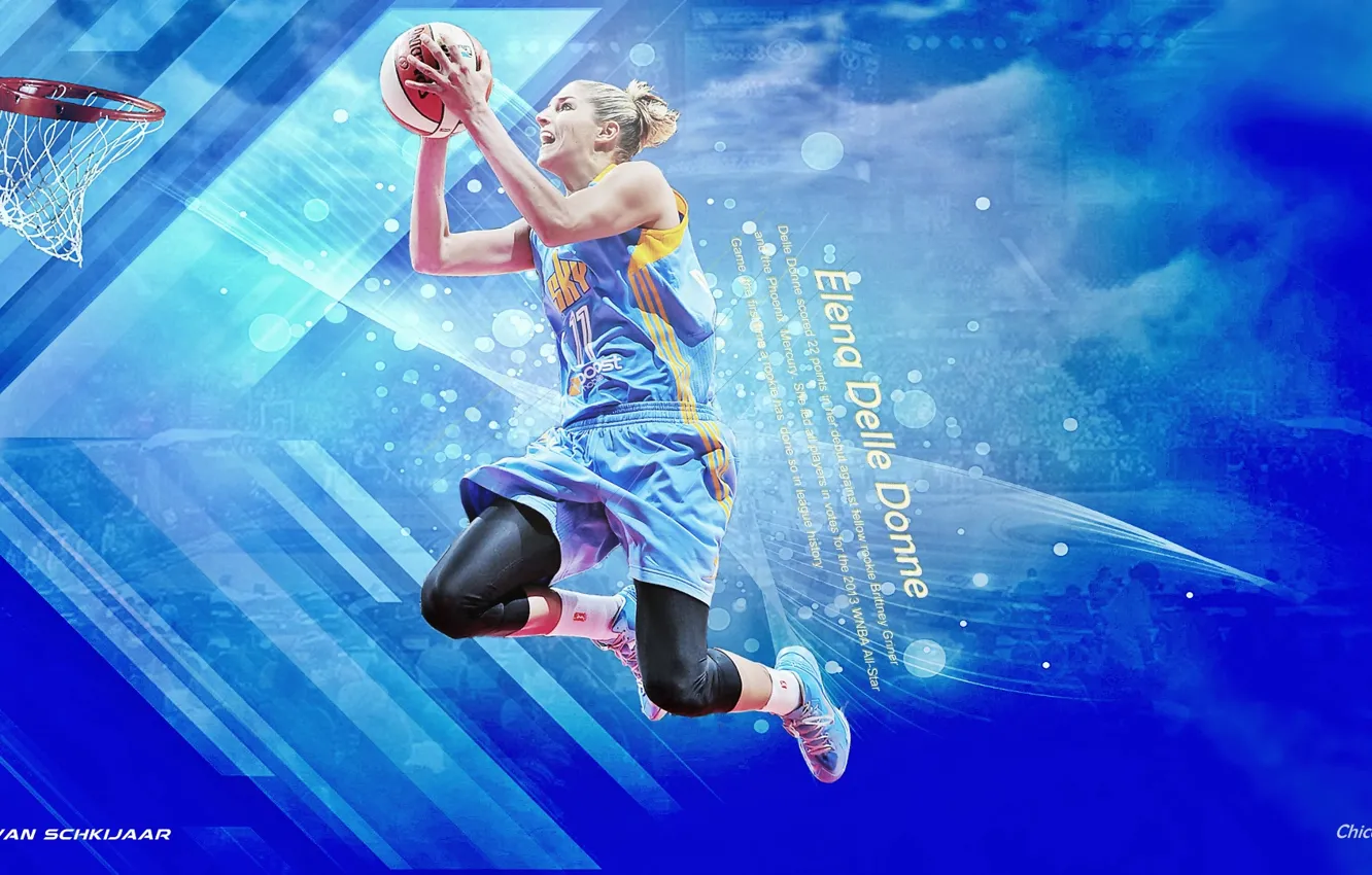 Photo wallpaper basketball, chcago sky, WNBA, elena delle donn