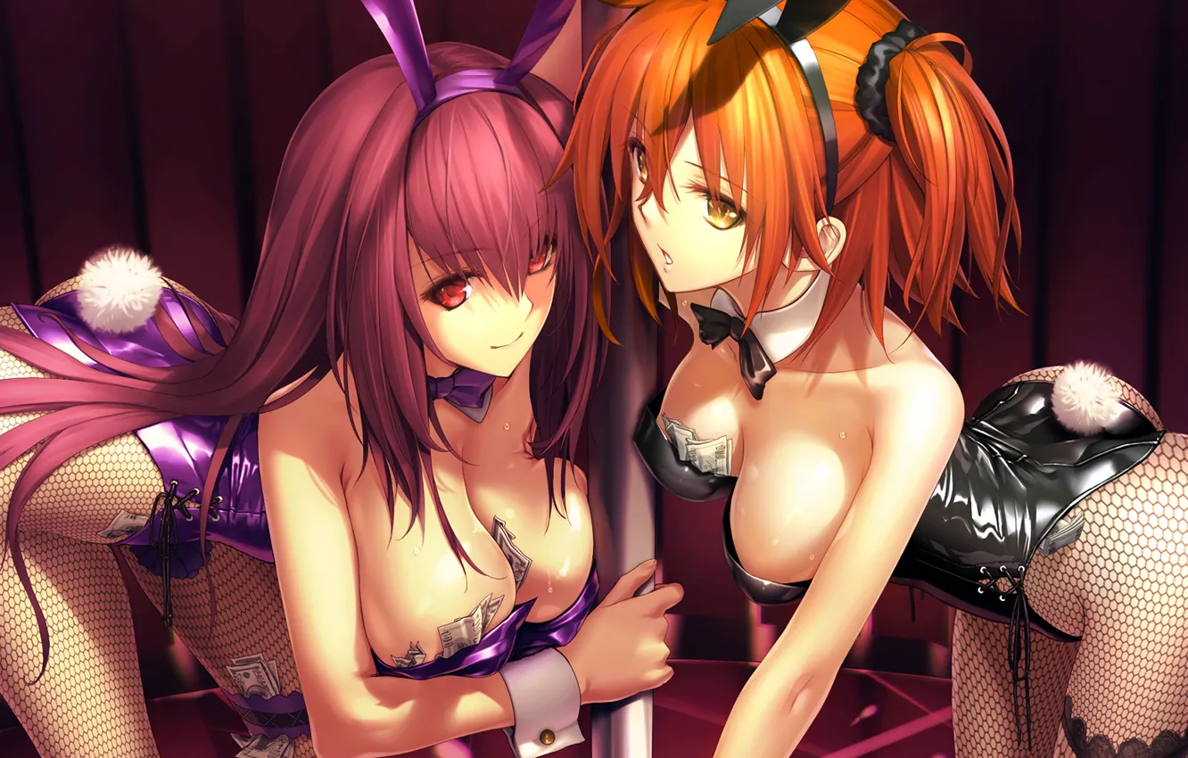 Photo wallpaper girl, sexy, ass, cleavage, long hair, boobs, anime, beautiful