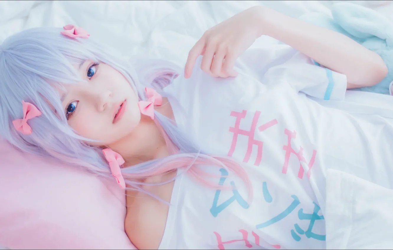 Photo wallpaper oops, bed, pose, doll, Asian girls, 오늘밤에 Love Tonight