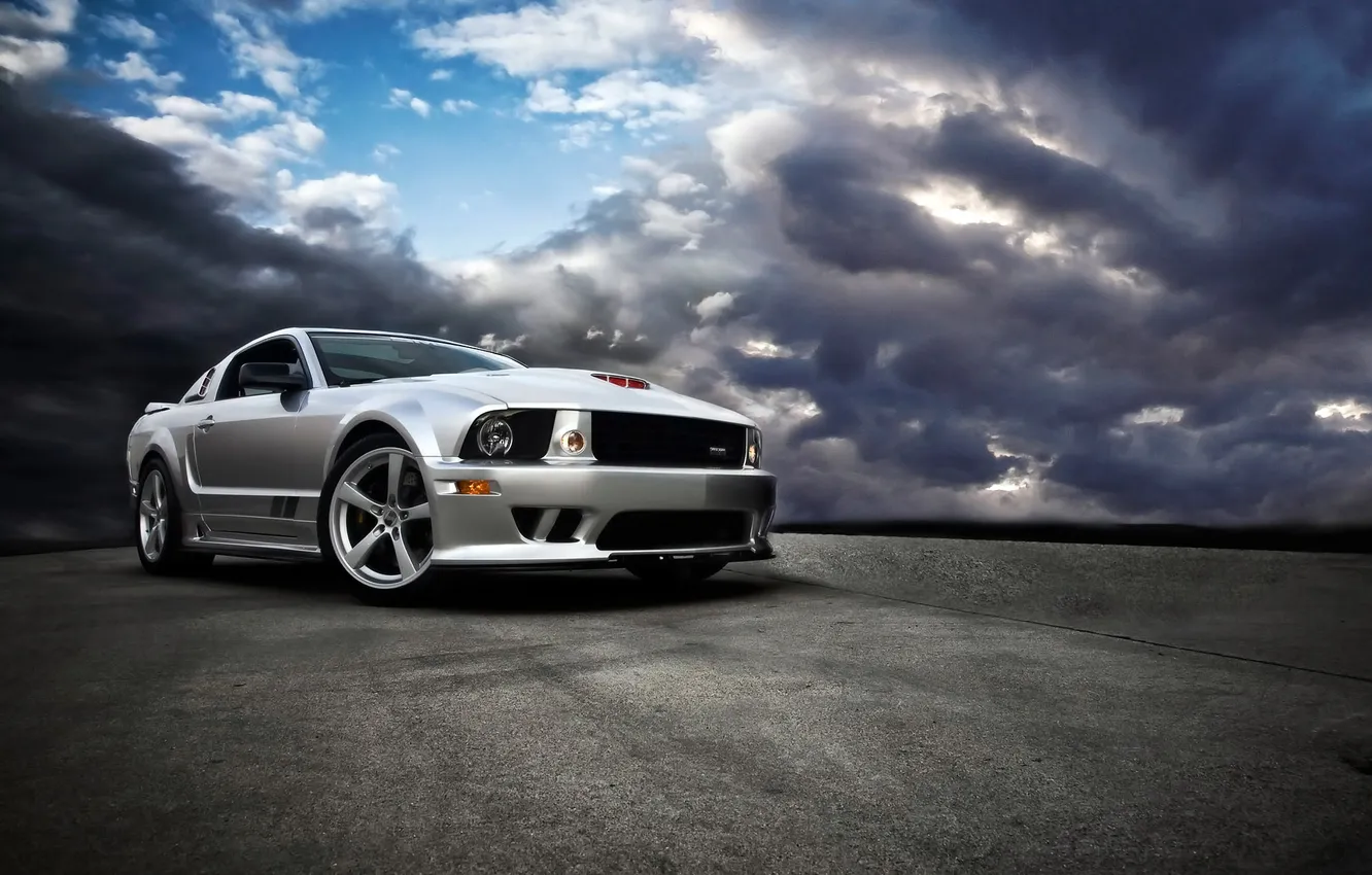 Photo wallpaper the sky, asphalt, Ford Mustang, GT SHELBY 500