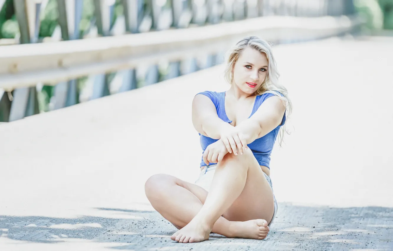 Photo wallpaper girl, pose, street