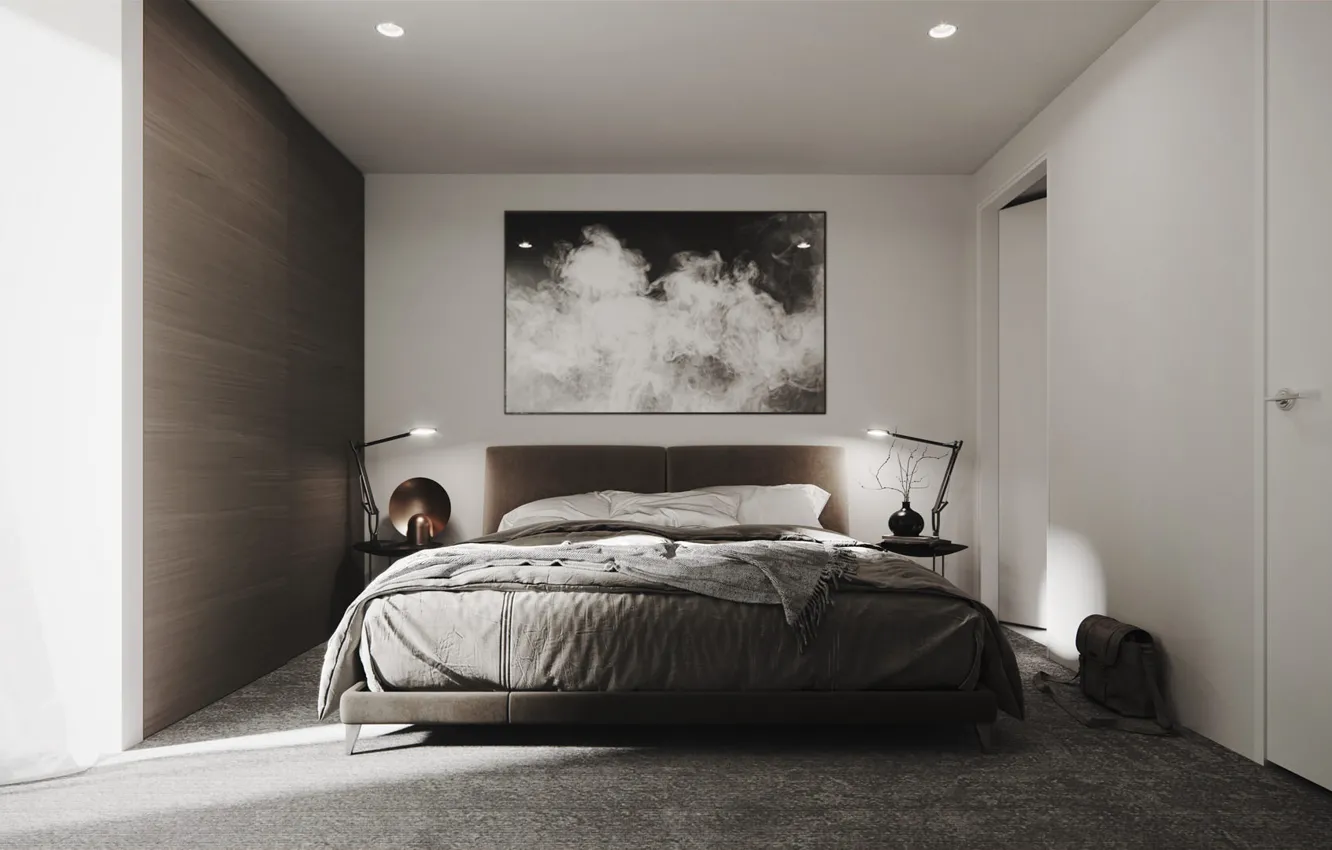 Photo wallpaper room, interior, bedroom