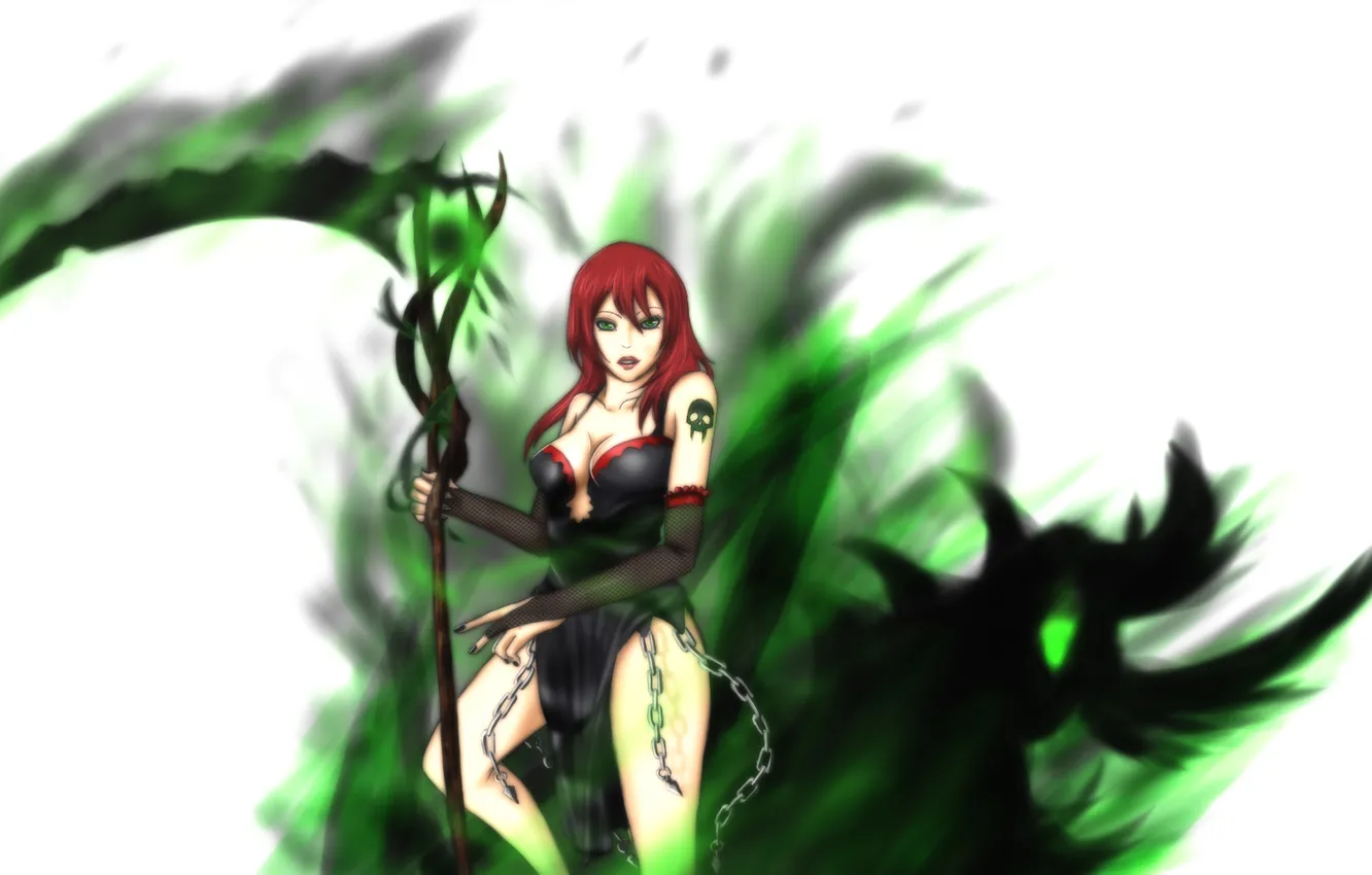 Photo wallpaper chest, look, girl, weapons, magic, braid, art, Guild Wars