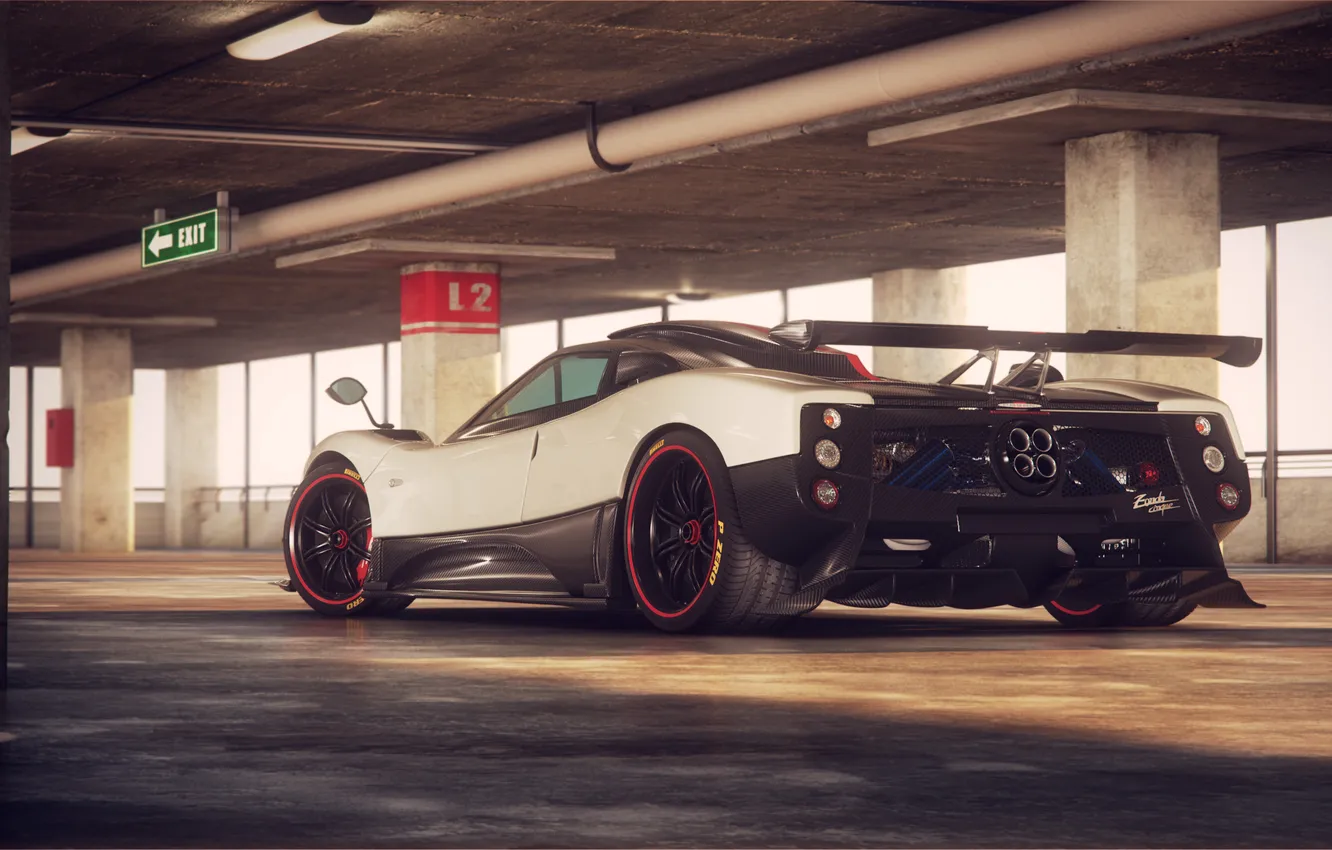Photo wallpaper Pagani, Zonda, Cinque, Garage
