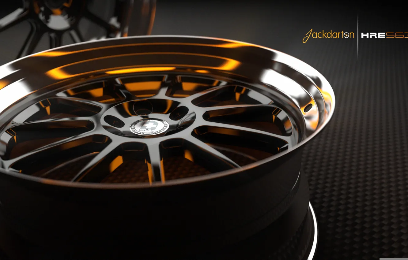 Photo wallpaper orange, round, black, rim