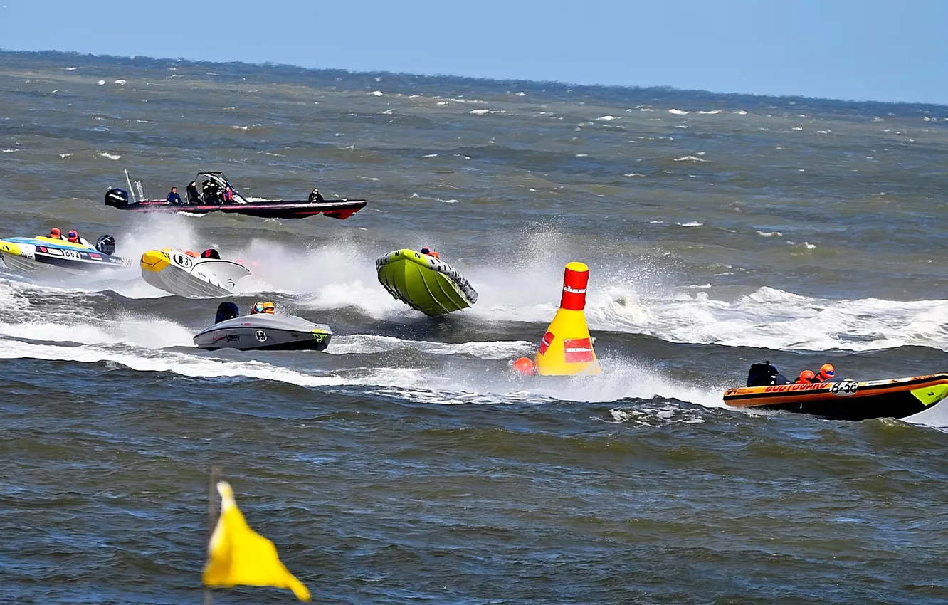 Photo wallpaper race, boat, speed