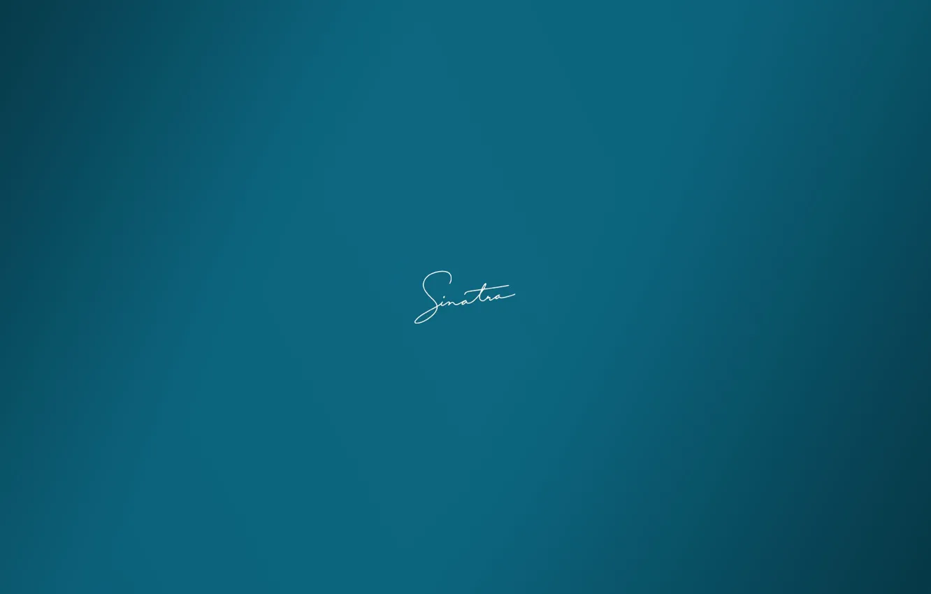 Photo wallpaper blue, minimalism, Frank Sinatra, Signature, sinatra, Sing
