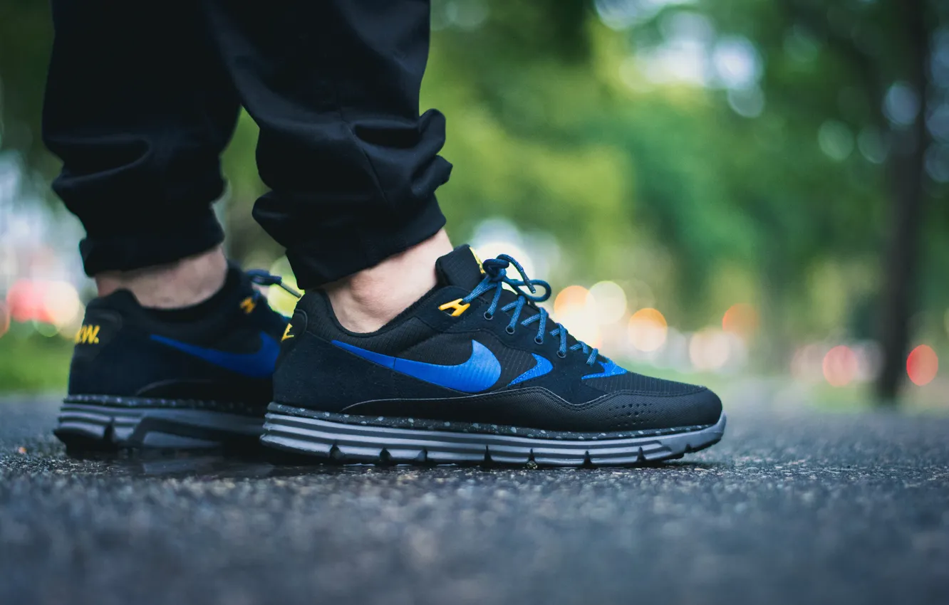 Photo wallpaper style, feet, sneakers, wood, Nike, Nike, Lunar Wood