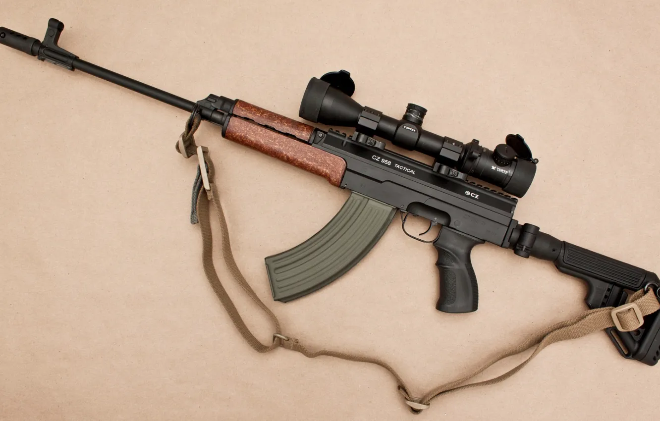 Photo wallpaper weapons, machine, sight, weapon, custom, muffler, custom, VZ 58