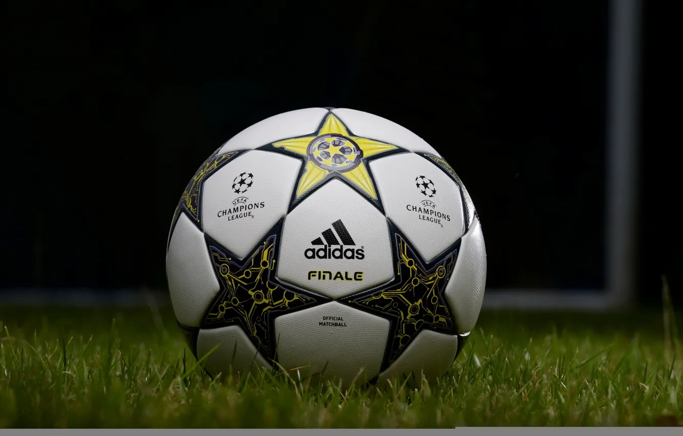 Photo wallpaper field, grass, lawn, football, the ball, Champions League