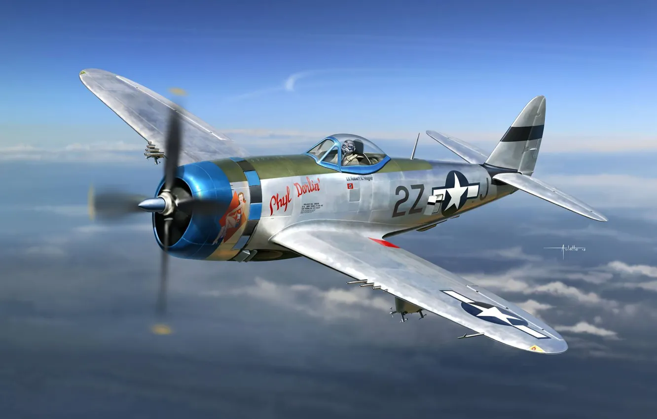 Photo wallpaper aircraft, war, art, airplane, painting, aviation, drawing, ww2