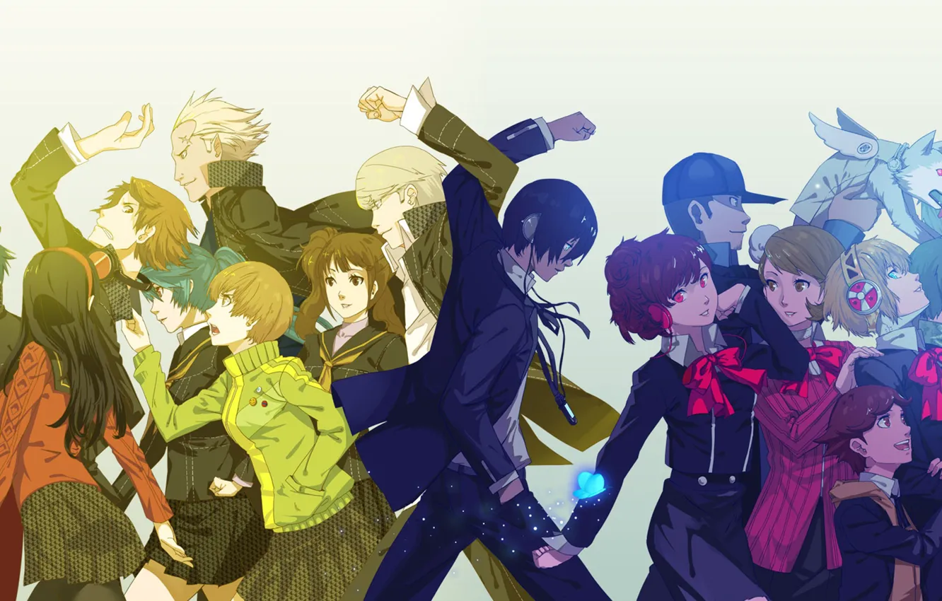 Photo wallpaper girl, the game, anime, art, guy, characters, Persona 4, Person 4