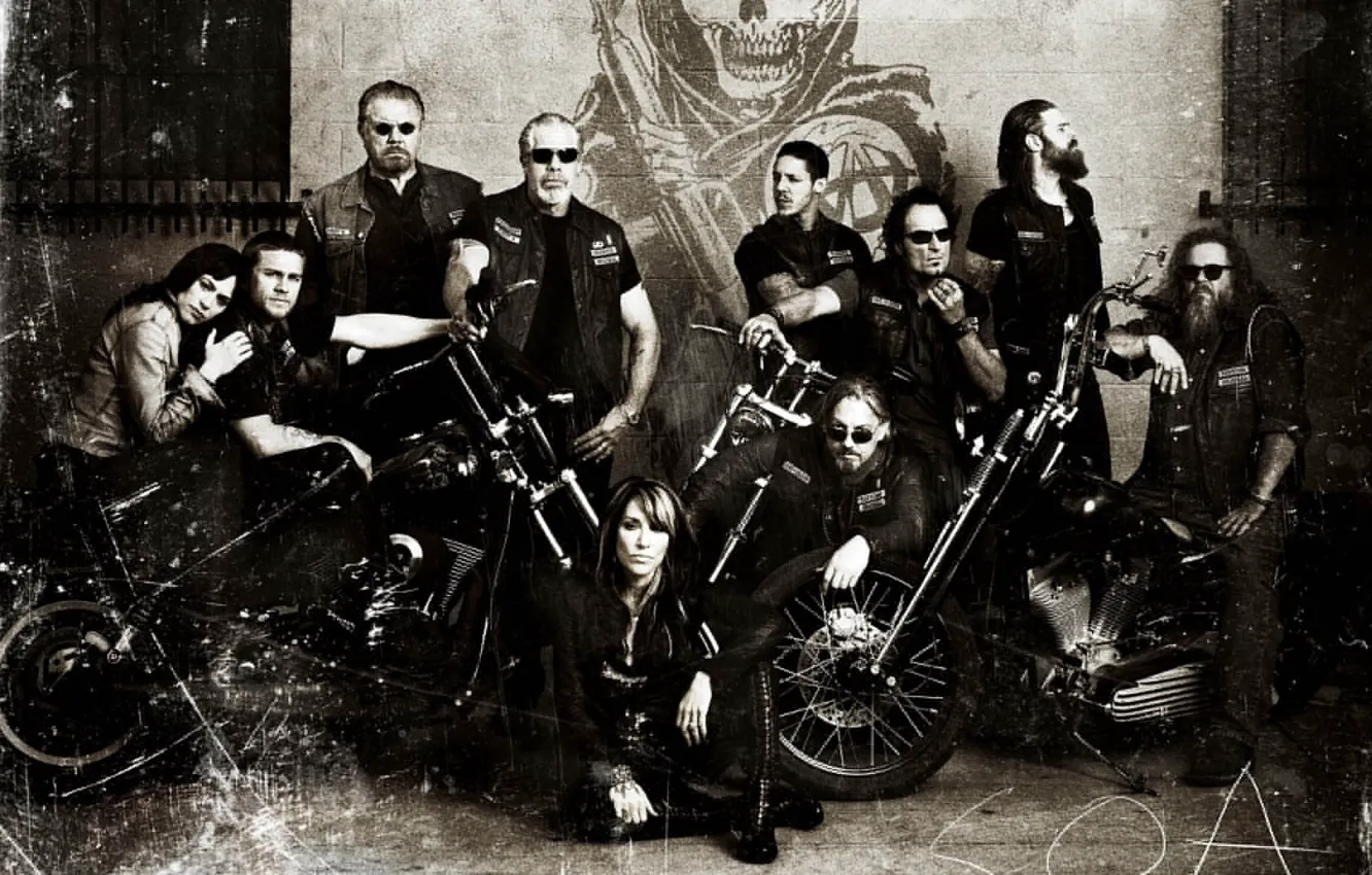 Photo wallpaper Men, Crew, Club, Sons of Anarchy, Bikes, SOA, SAMCRO, Redwood Original