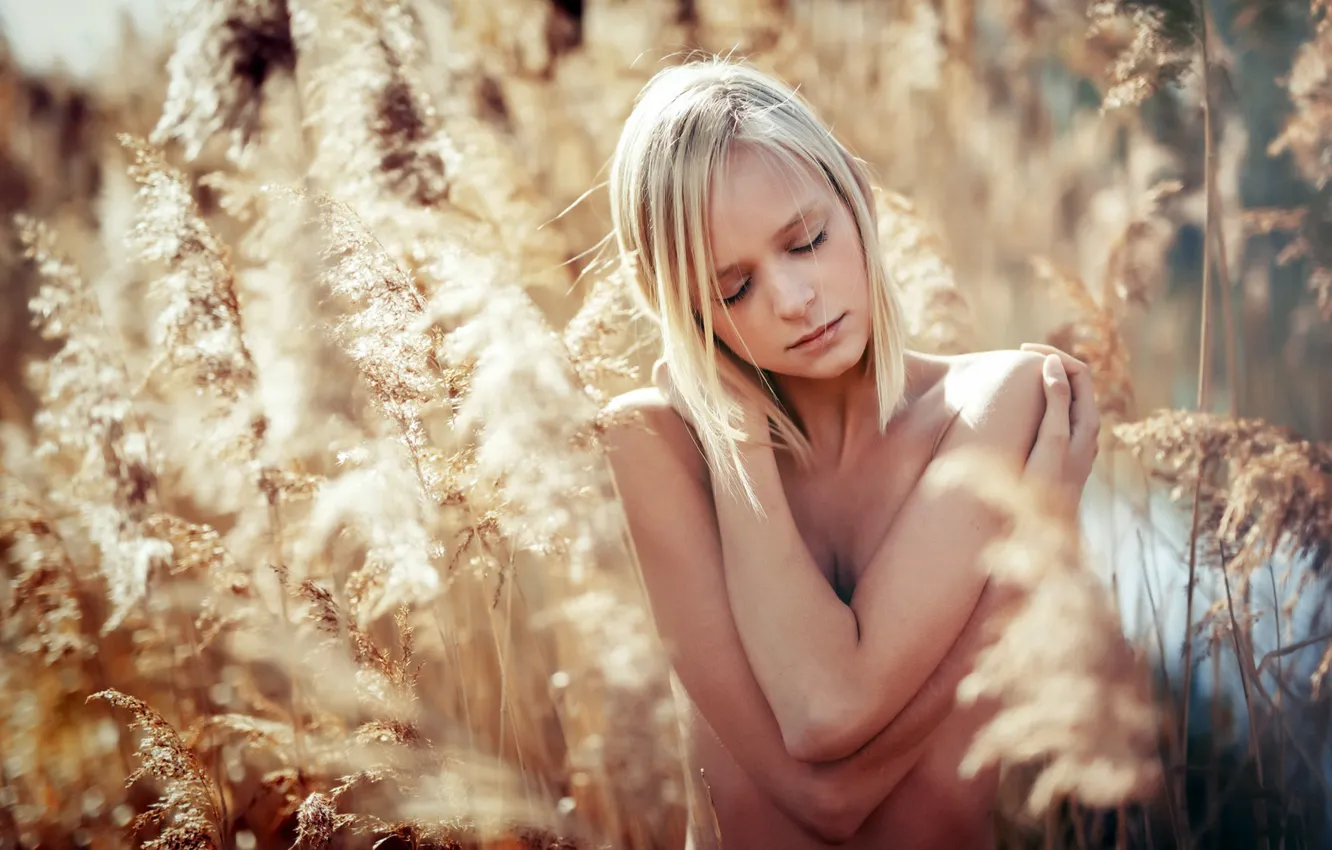 Photo wallpaper girl, nature, Tatjana