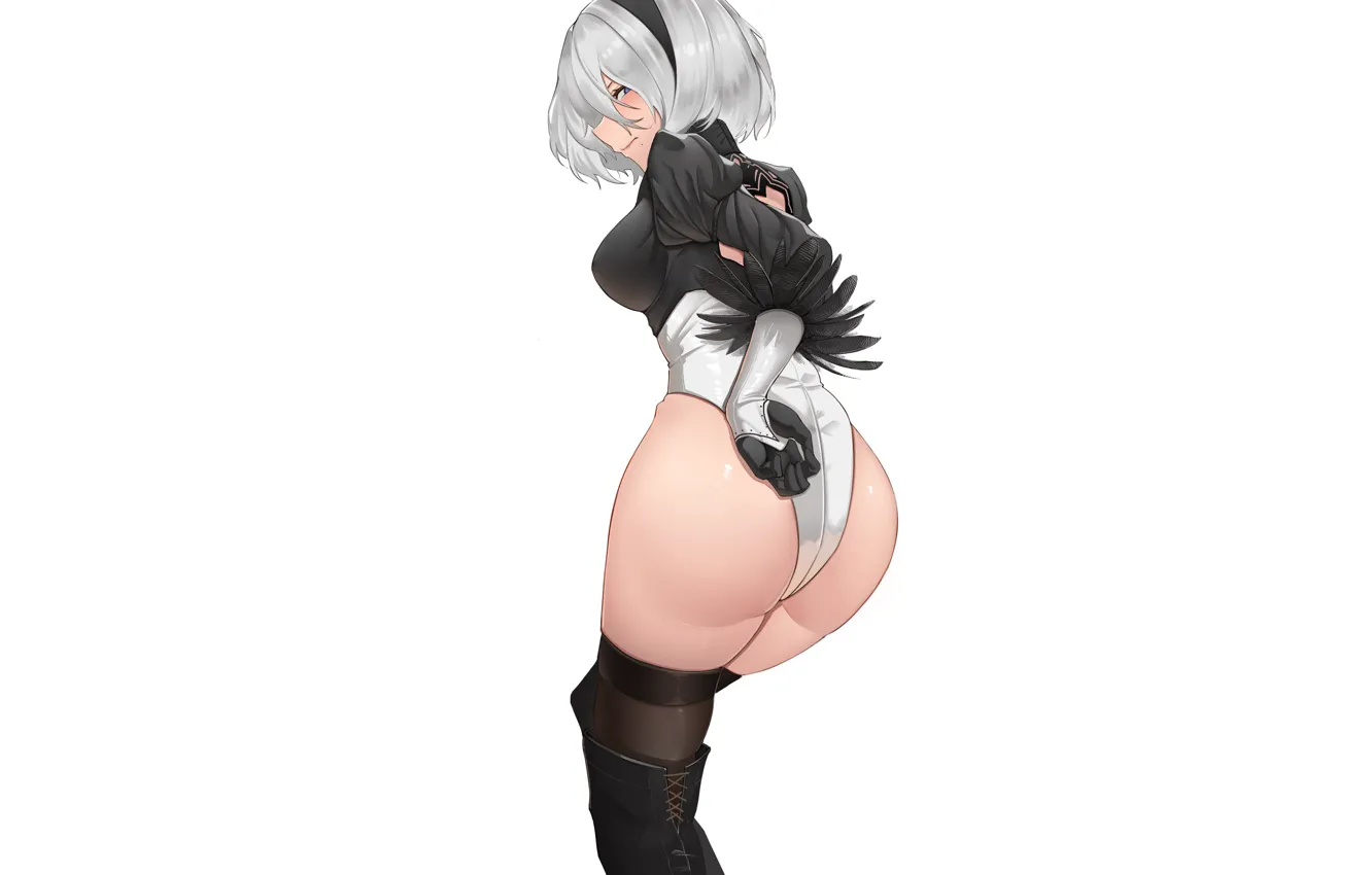 Photo wallpaper girl, sexy, ass, anime, nier, butt, gstring