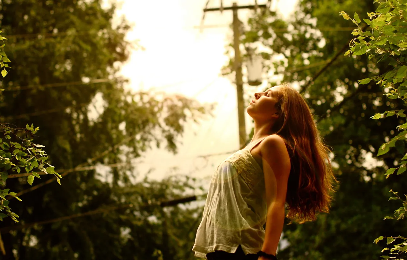 Photo wallpaper summer, girl, light