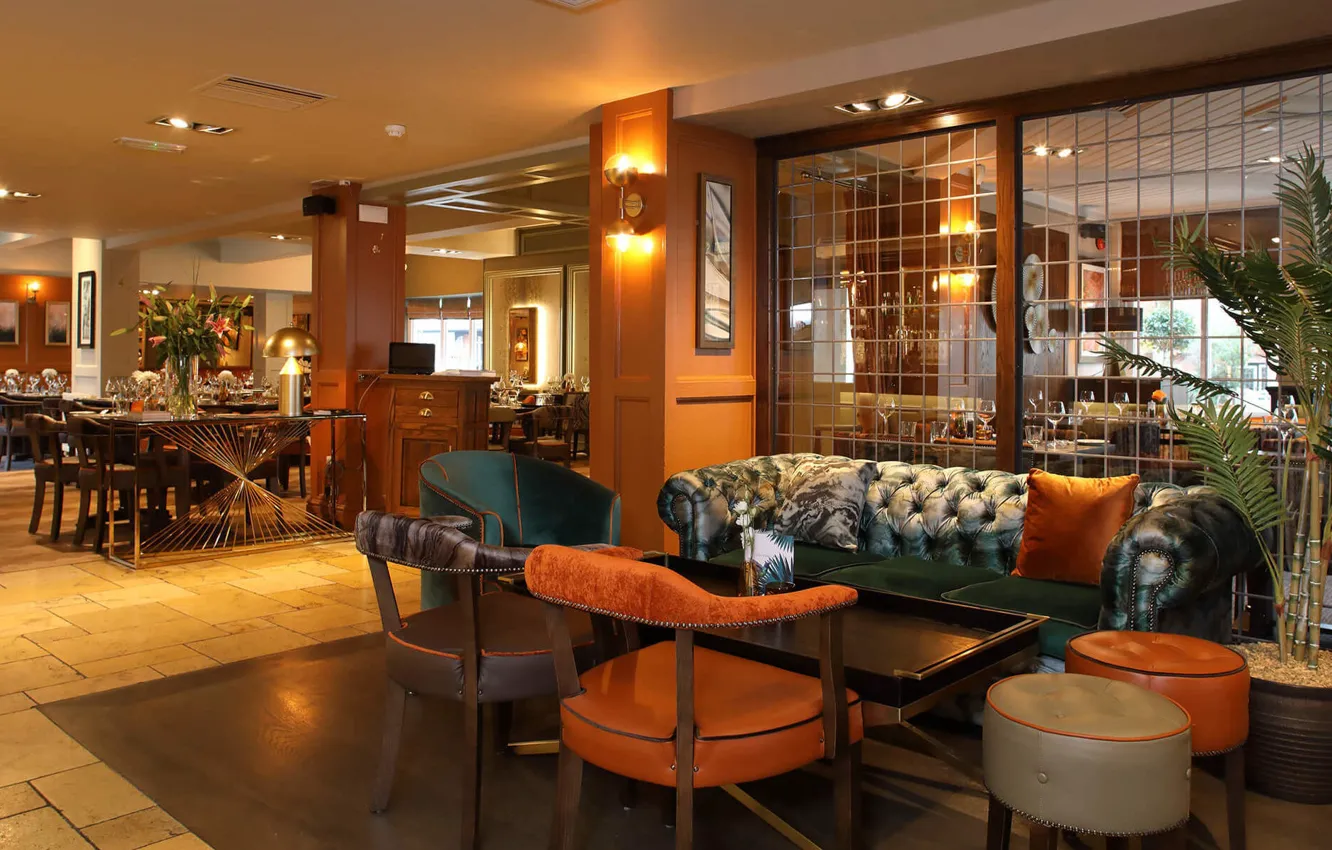 Photo wallpaper design, style, London, interior, bar, restaurant, Great Britain, pub