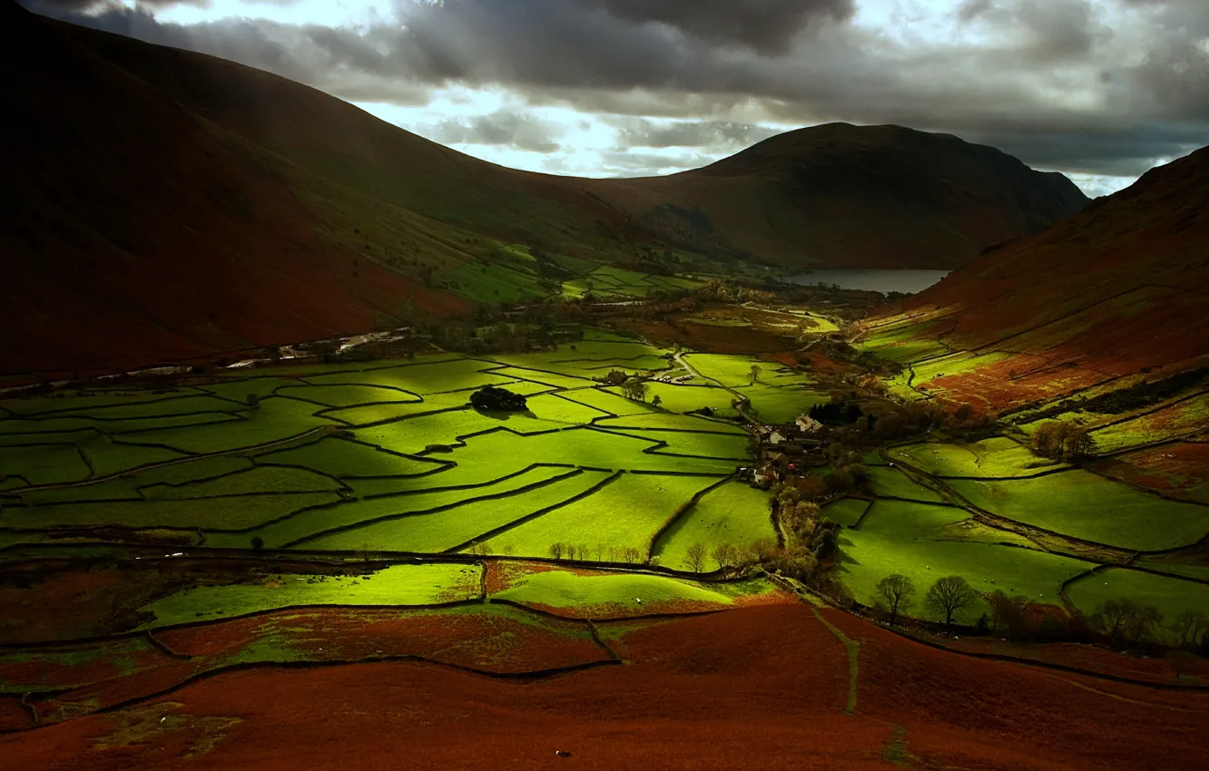 Photo wallpaper England, panorama, UK, national Park, Lake District, Lake District