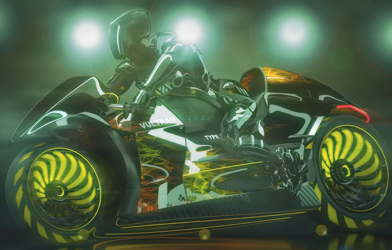 Photo wallpaper Concept, design, style, background, motorcycle, motorcyclist, Lee Rosario