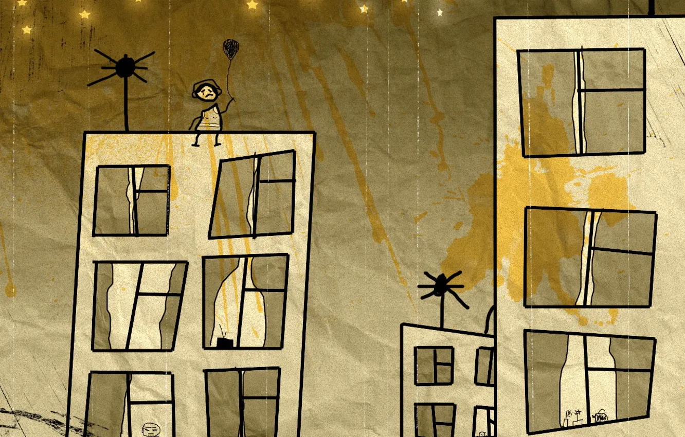 Photo wallpaper sadness, stars, home