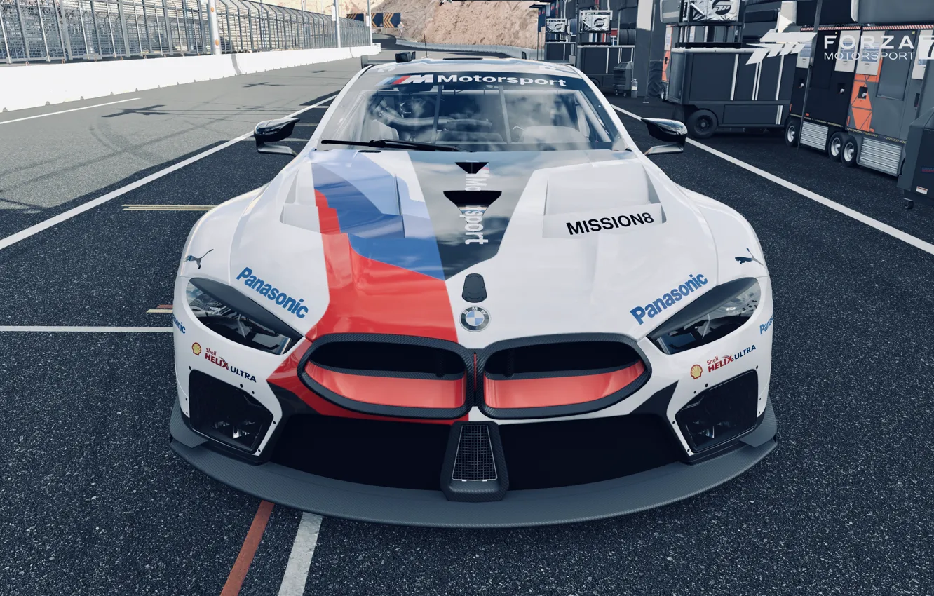 Photo wallpaper HDR, BMW, game, Front, GTE, FM7, UHD, Forza Motorsport 7