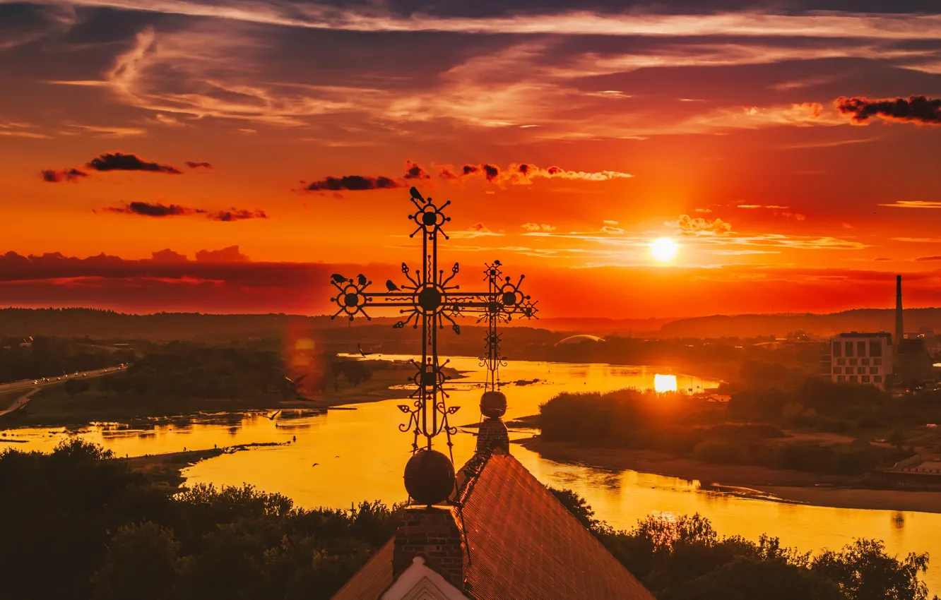 Photo wallpaper Lithuania, Kaunas, Santaka