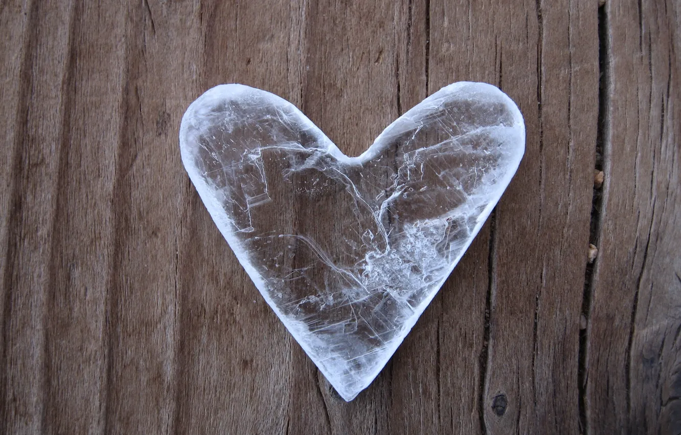 Photo wallpaper heart, Ice