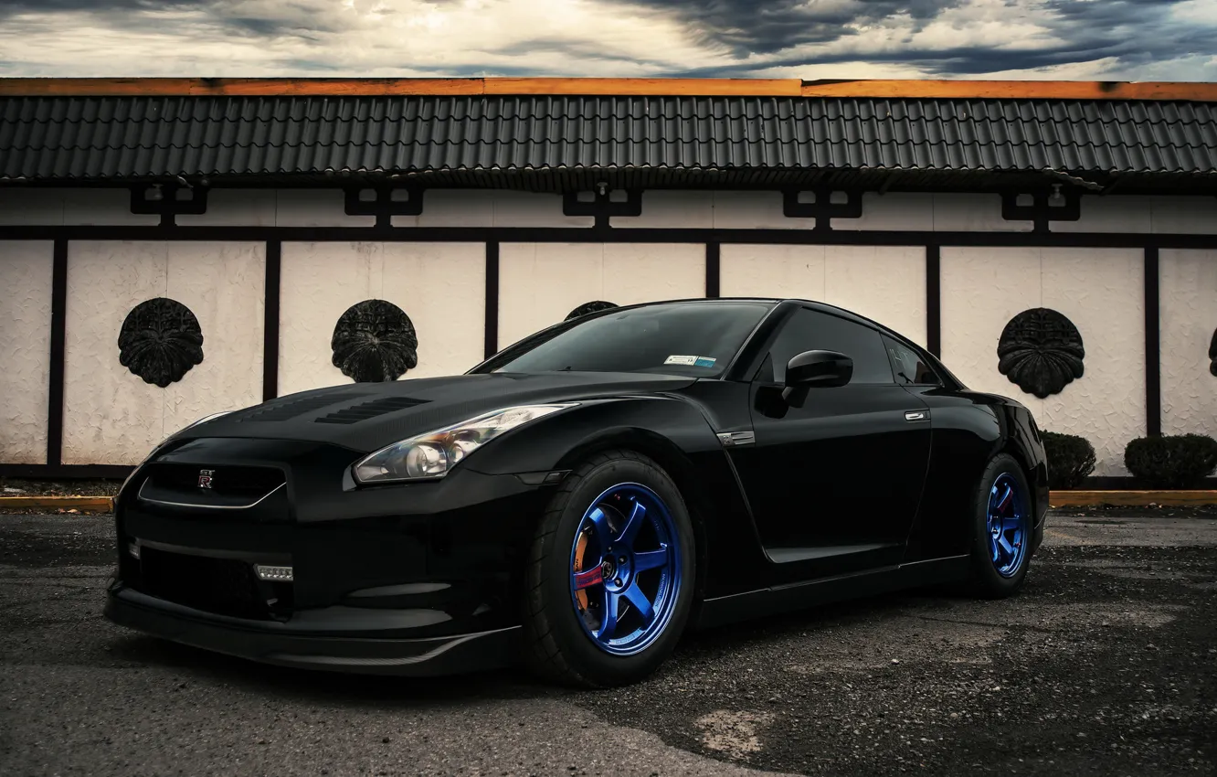 Photo wallpaper car, black, Nissan, tuning, nissan gt-r, EvoG Photography, Evano Gucciardo