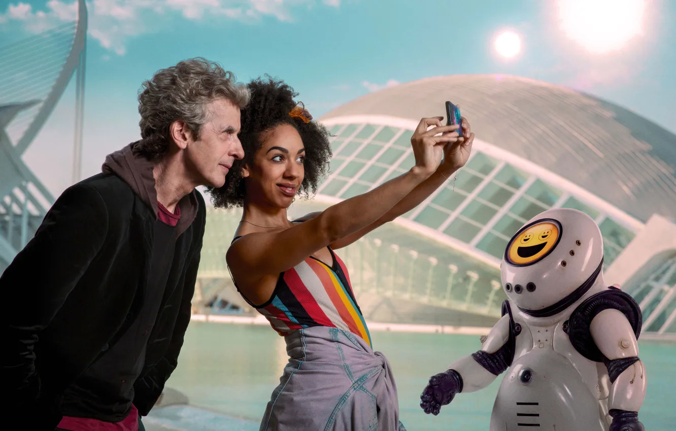 Photo wallpaper smile, robot, smile, phone, Doctor Who, Doctor Who, smartphone, sci fi