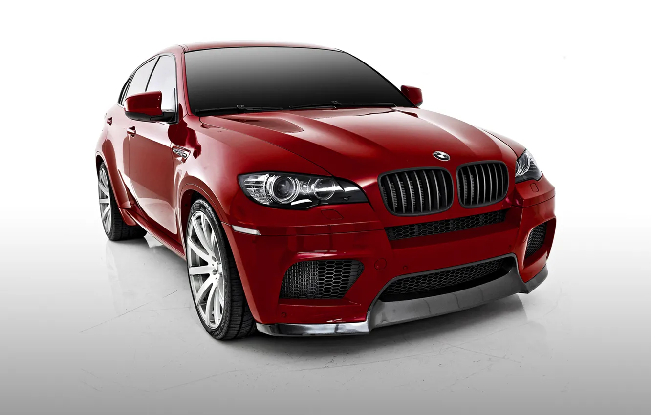 Photo wallpaper BMW, BMW, white background, Vorsteiner, crossover, X6 M, E71