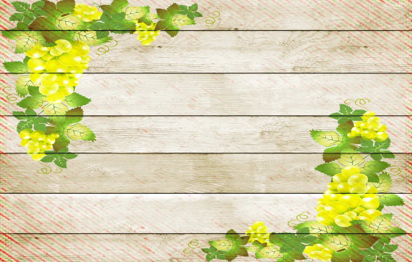 Photo wallpaper Board, grapes, postcard, template, blank
