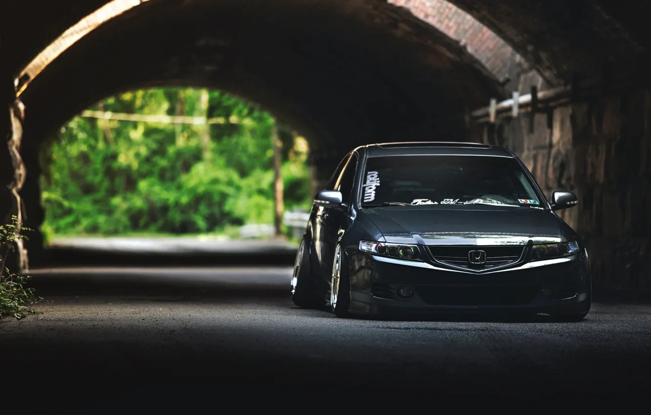 Photo wallpaper before, Honda, Accord, tunnel