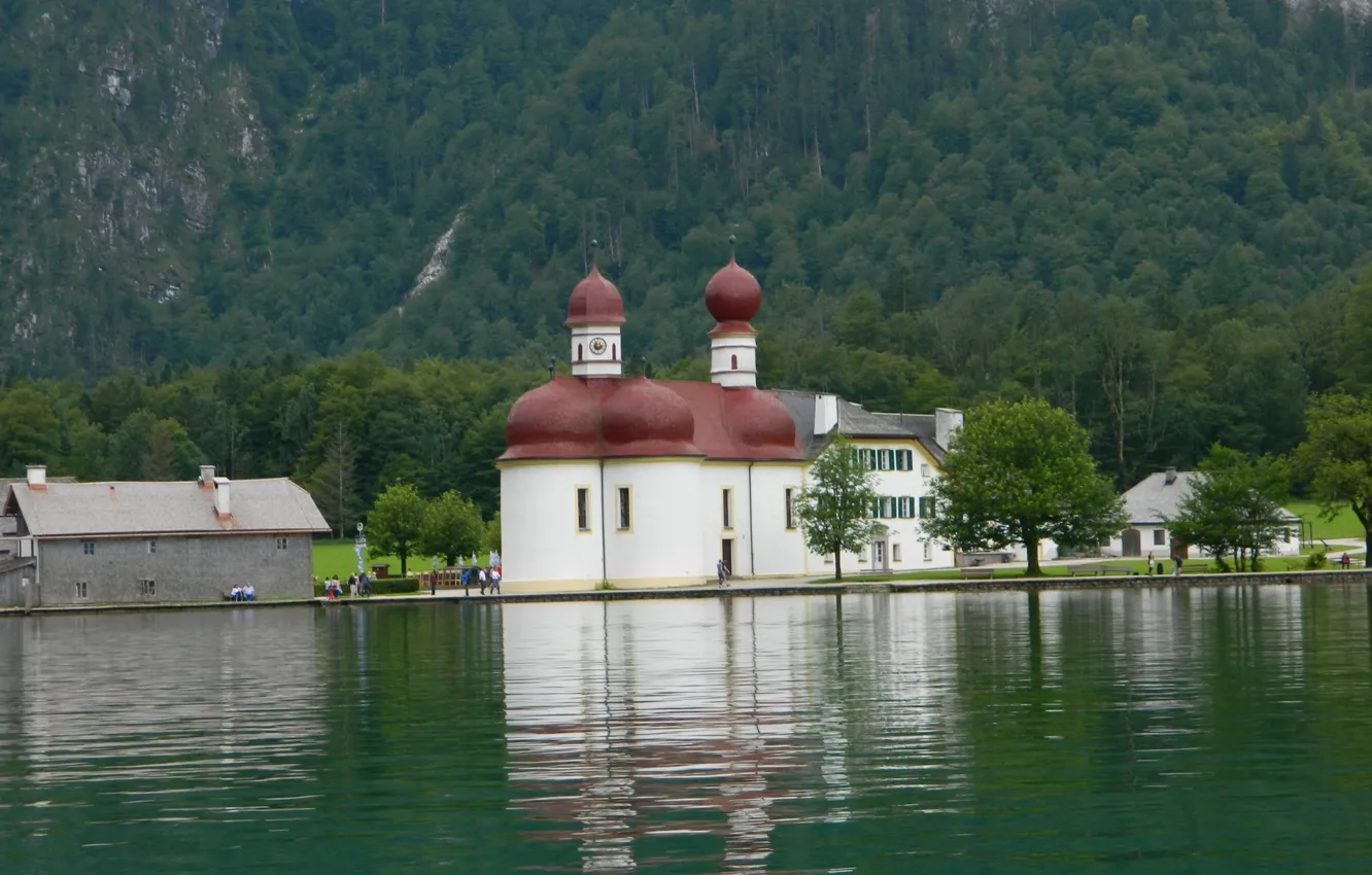 Photo wallpaper see, Berg, King Lake, Landscapes, Saint Bartelemäus
