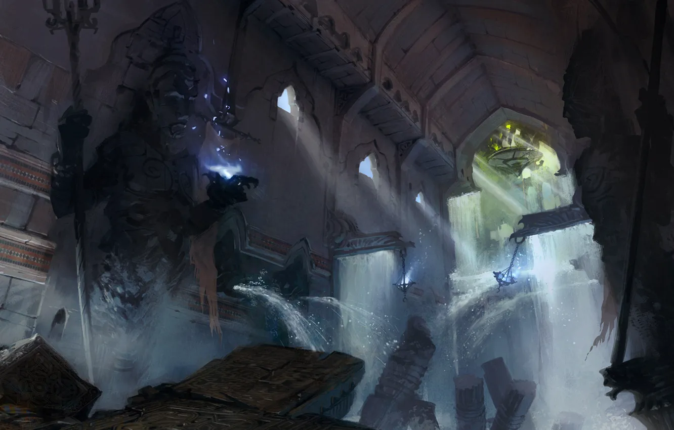 Photo wallpaper water, statue, Palace, Prince of Persia: The Forgotten Sands, Prince Of Persia: The Forgotten Sands