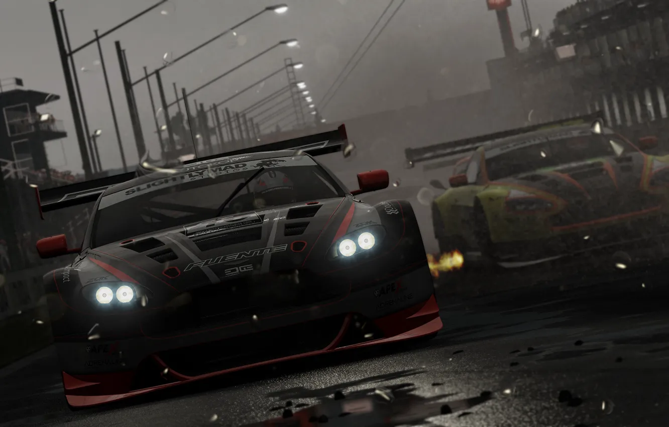 Photo wallpaper Aston Martin, the game, Vantage, game, 2012, cars, GT3, V12