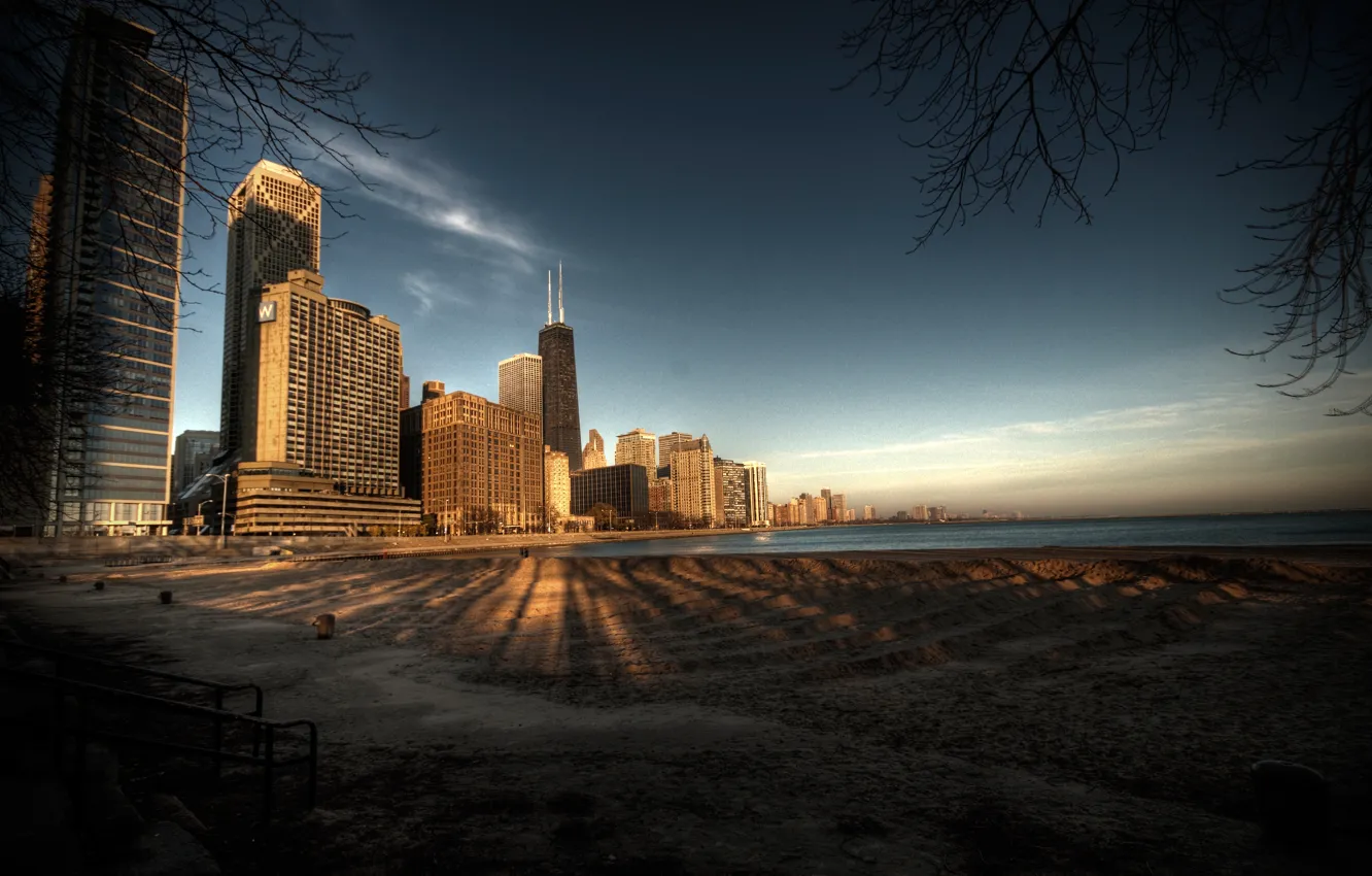 Photo wallpaper city, the city, Chicago, USA, Chicago, Illinois