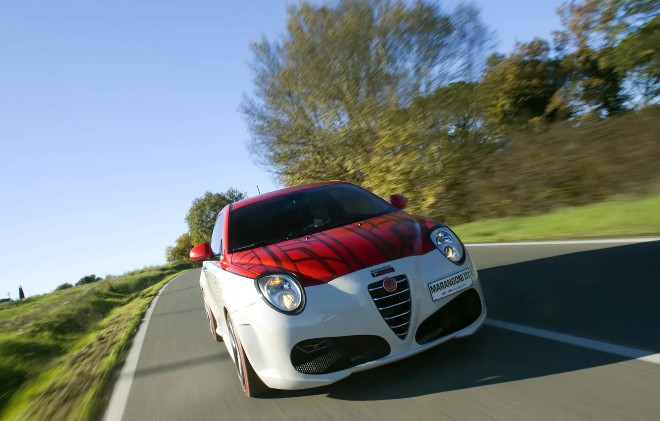Photo wallpaper road, speed, Alfa Romeo, MiTo, Marangoni, M430