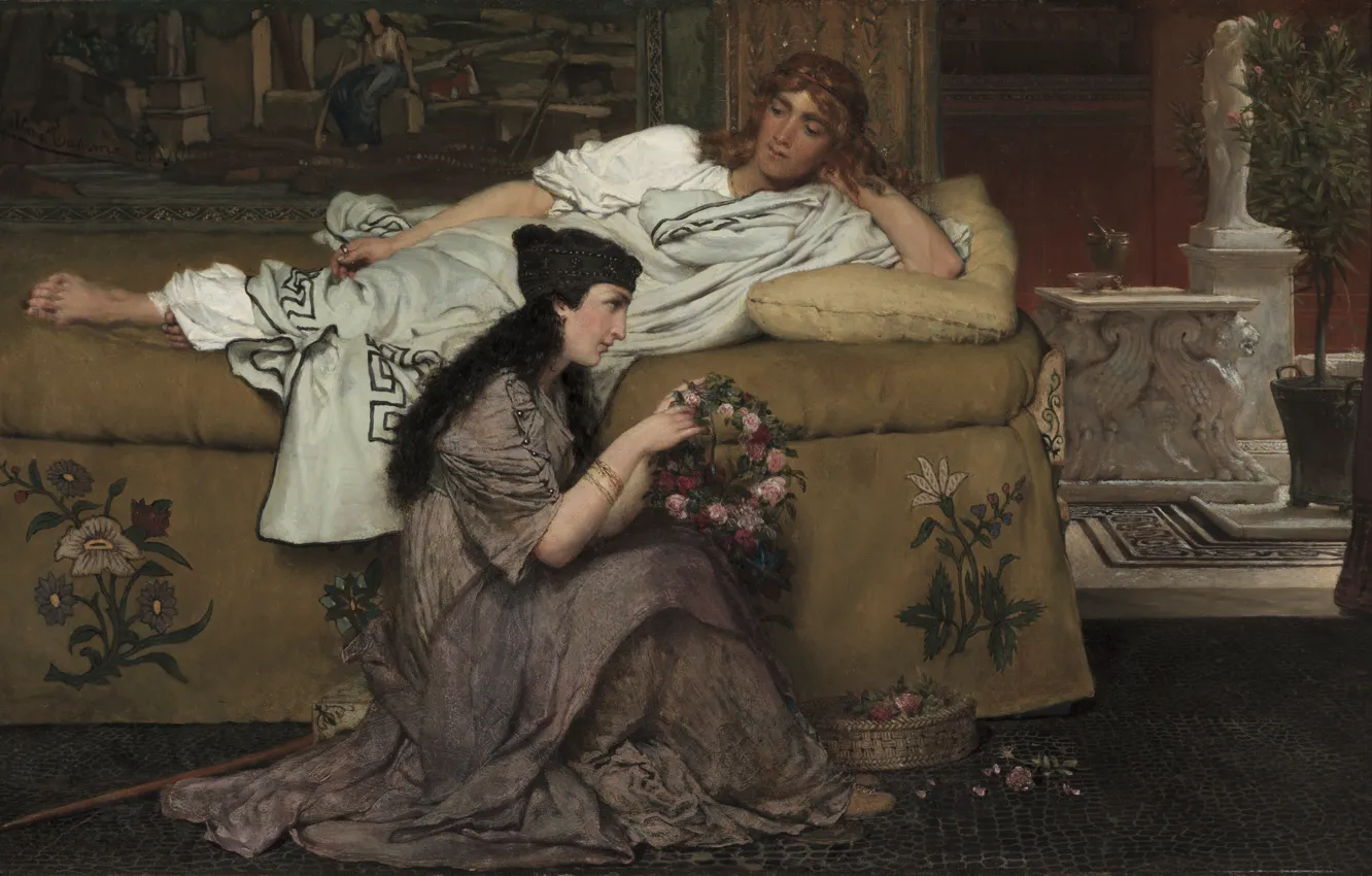 Photo wallpaper 1867, British artist, Lawrence Alma-Tadema, Lawrence Alma-Tadema, British painter, Museum of art Cleveland, Cleveland Museum …