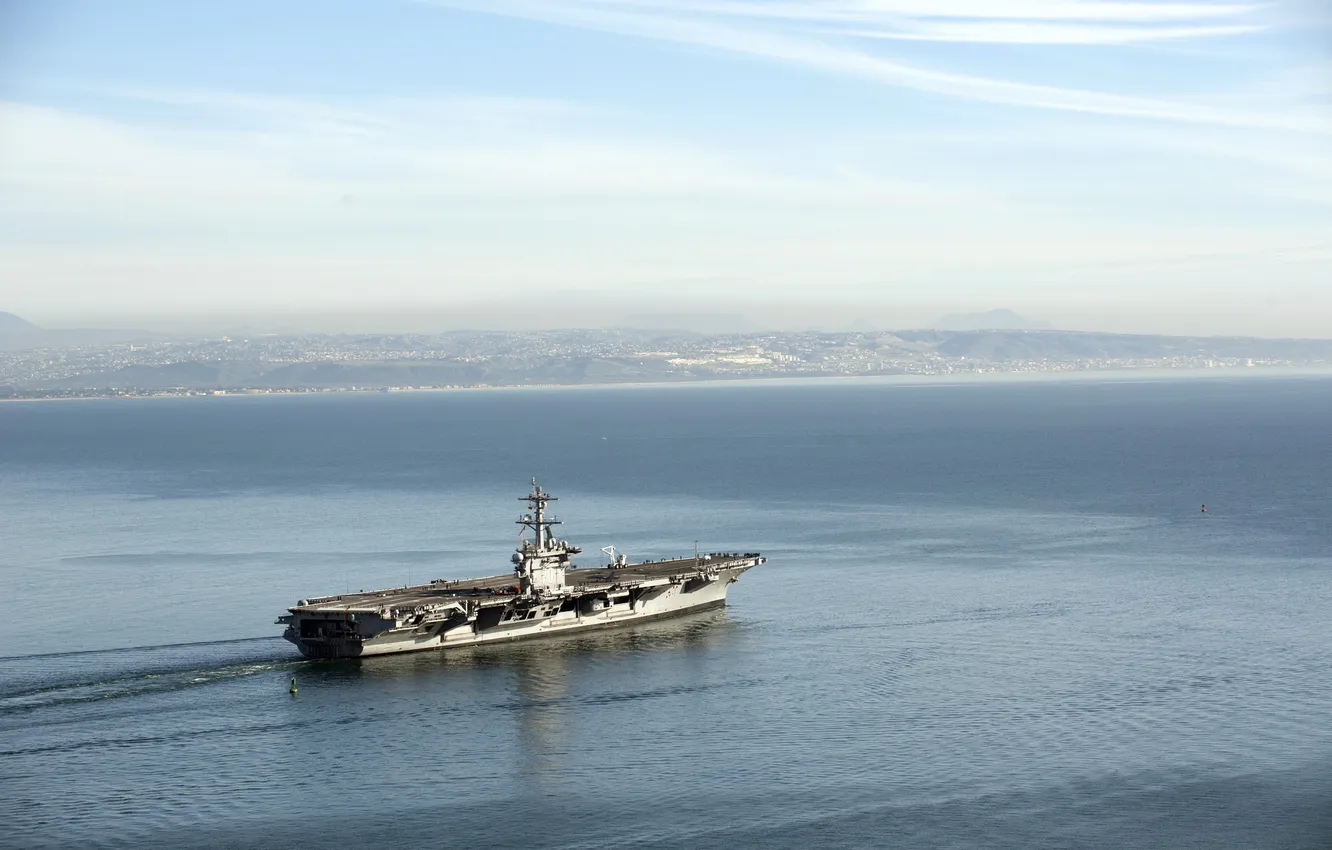 Photo wallpaper weapons, ship, The aircraft carrier USS Carl Vinson