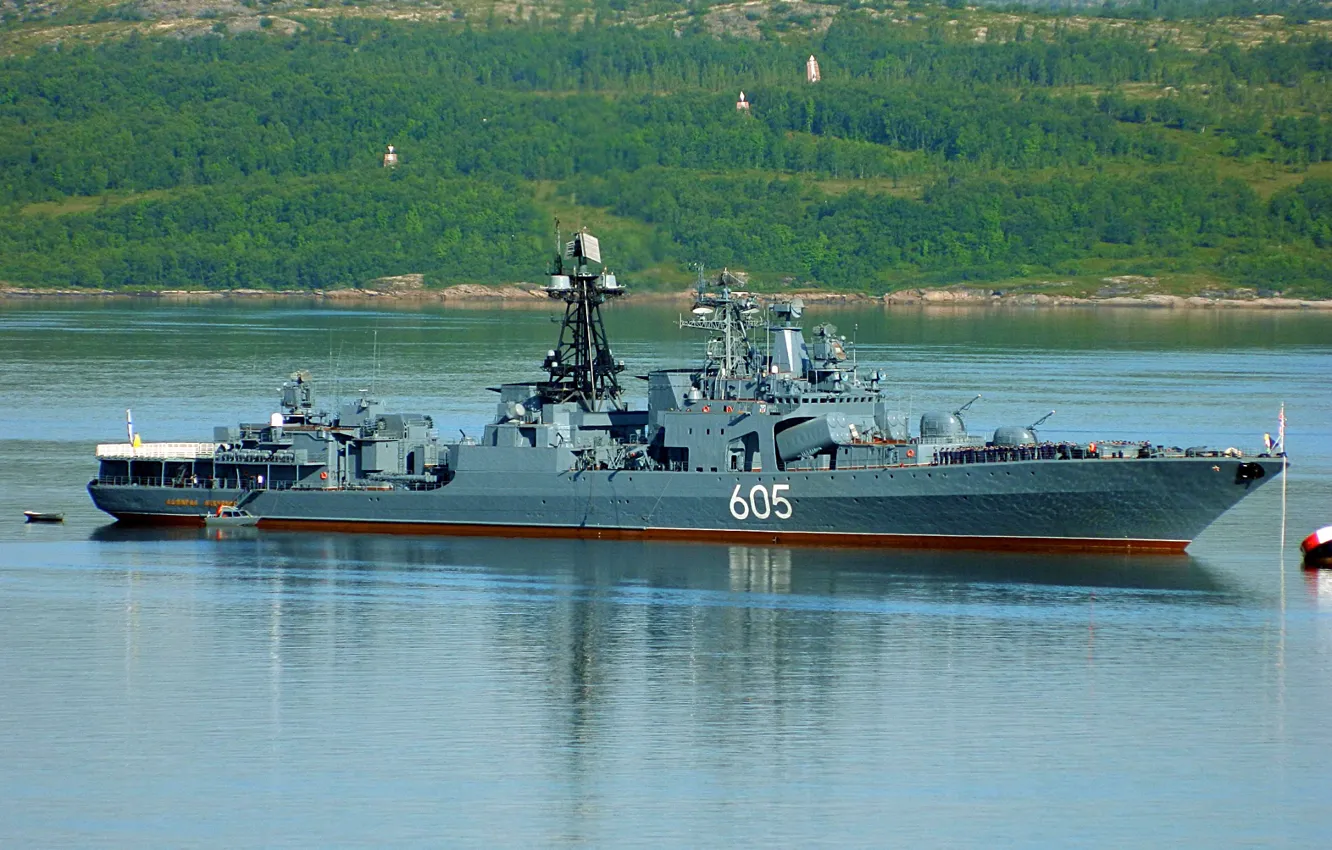 Photo wallpaper ship, large, Navy, anti-submarine, project 1155, Admiral Levchenko