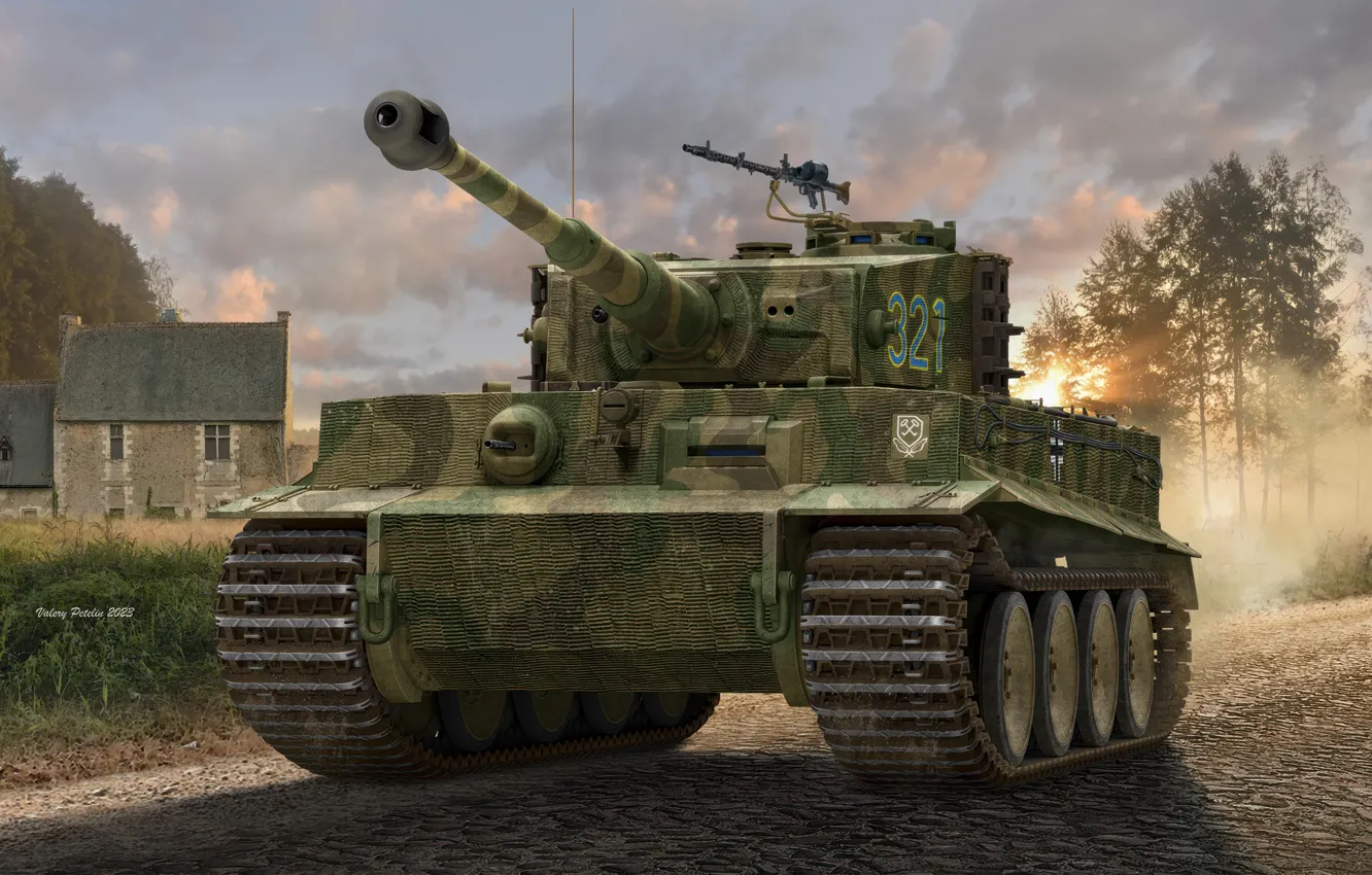 Photo wallpaper tiger, Germany, tank, armor, heavy tank