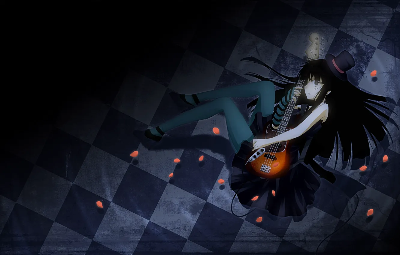 Photo wallpaper guitar, girl, girl with guitar